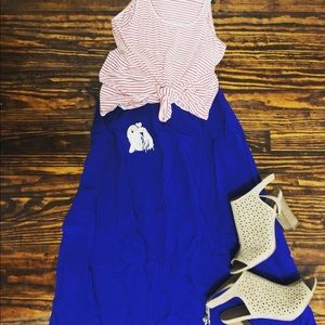 Royal blue maxi skirt